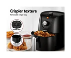 Devanti Air Fryer 2.5L Knob Fryers