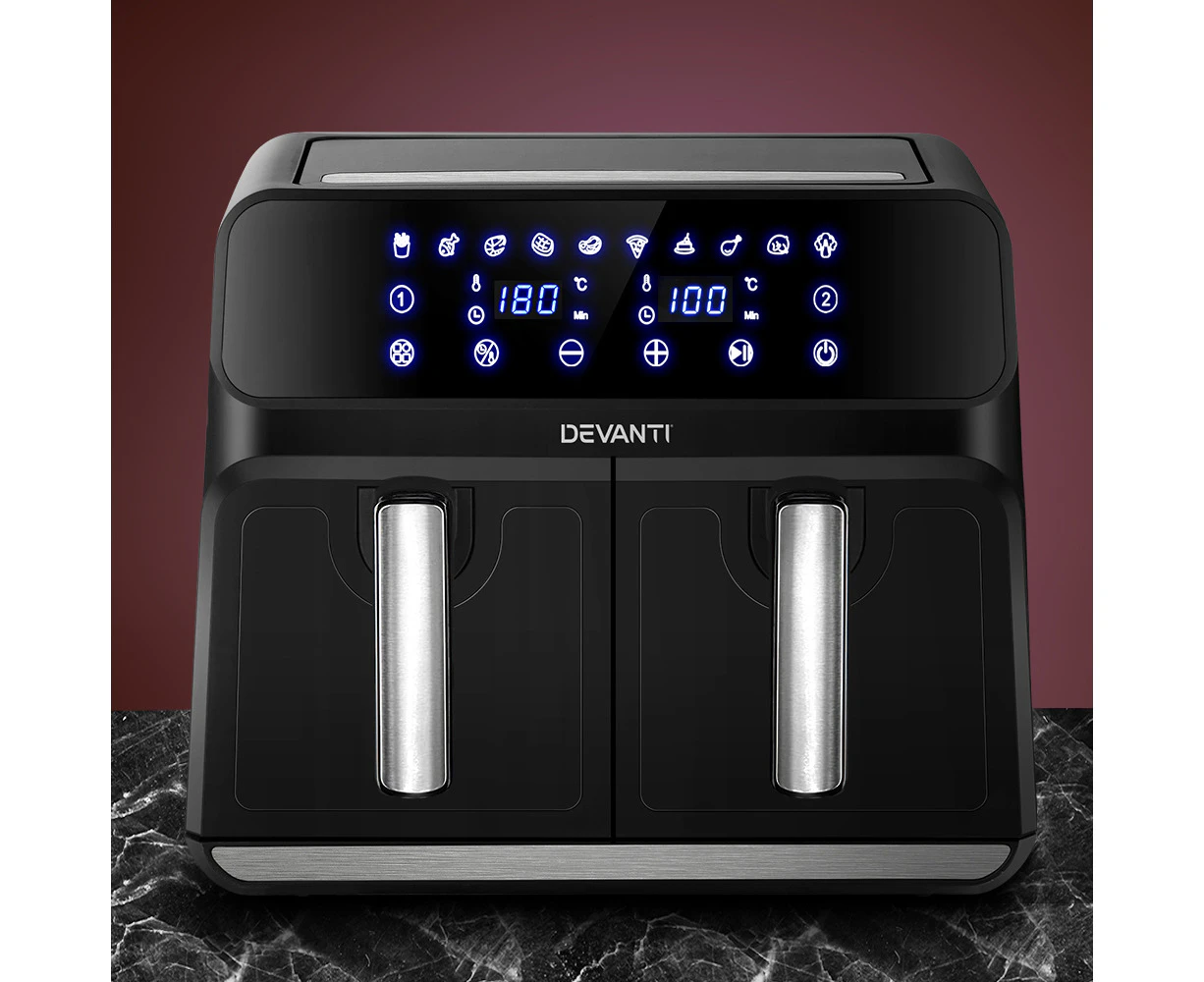 Devanti Air Fryer 8L Dual Zone Fryers