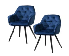 Set of 2 Sophie Dining Chairs - Blue