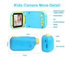 Kids Digital Video Camera Toys for Boys Girls 2 inch IPS Screen Camera Toddler Kids Girls Best Birthday Gift Toys with 32G SD Card-Blue