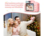 Pink Shockproof Selfie Kids Camera Best Birthday Gifts for Toddlers Dual Camera for Kids 3-10 Years Old HD Digital Video with 32GB SD Card