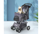 PaWz Large Pet Stroller Dog Cat Carrier Travel Pushchair Foldable Pram 4 Wheels