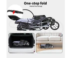 PaWz Large Pet Stroller Dog Cat Carrier Travel Pushchair Foldable Pram 4 Wheels