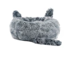Cozy Fuzzy Plush Calming Dog Bed - Dark Gray