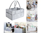 Lightly Felt Foldable Baby Backpack Baby Wipes Bag, Nursery Storage Bags Newborn Diaper Bag Tote Diaper Bag, Gray