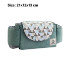 Stroller Organizer Bag,Multifunctional Stroller Bags with Insulated Cup Holder Baby Stroller Accessories Storage Bag-Grey Blue Rhombus