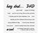 Paper Rose Clear Stamp - Hey Dad Sentiments 18333