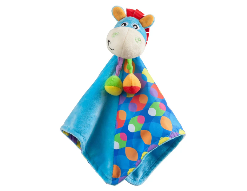 Play Gro 30cm Soft Plush Clip Clop Comforter Baby/Infant Cow Animal Toy 0m+ Blue
