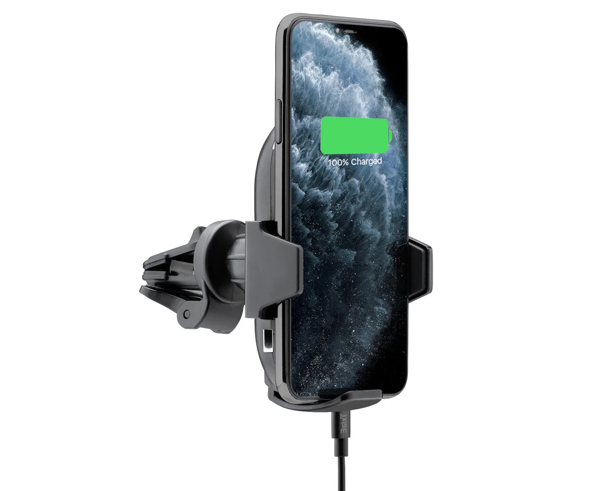 3sixT Prime Motorised Vent Mount Holder 15W Fast Charger For Smartphones Black