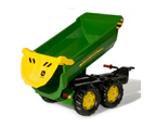 John Deer 89cm Rolly Half Pipe Kids Play Trailer/Loader for Pedal Tractor Green
