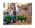 John Deer 89cm Rolly Half Pipe Kids Play Trailer/Loader for Pedal Tractor Green