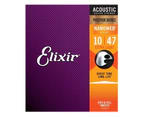 Elixir #16002 Acoustic Nanoweb Guitar String Phosphor Bronze 10-47 Extra Light