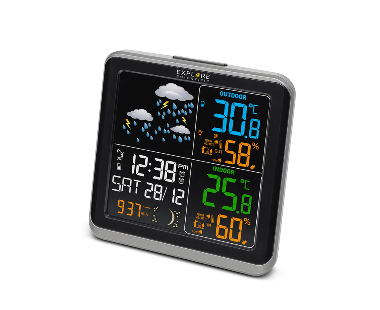 Explore Scientific Wide-View Colour Display Advanced 14.4x14.2cm Weather Station