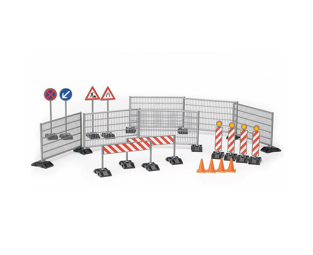 Bruder Construction Accessories Fencing & Hazard Signs Set Kids/Child Toy 3-6y