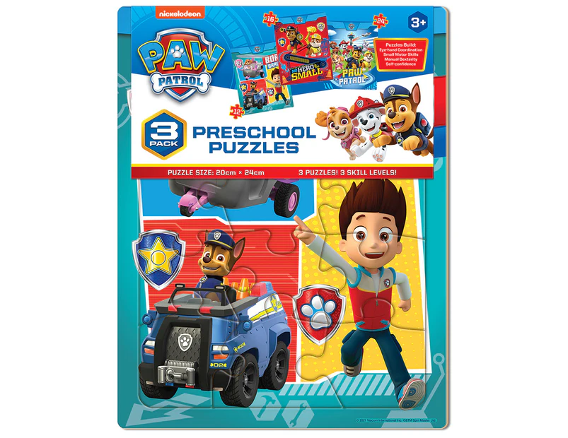 3pc Paw Patrol Preschool 24x20cm Jigsaw Puzzles Kids Educational Game Toy 3y+