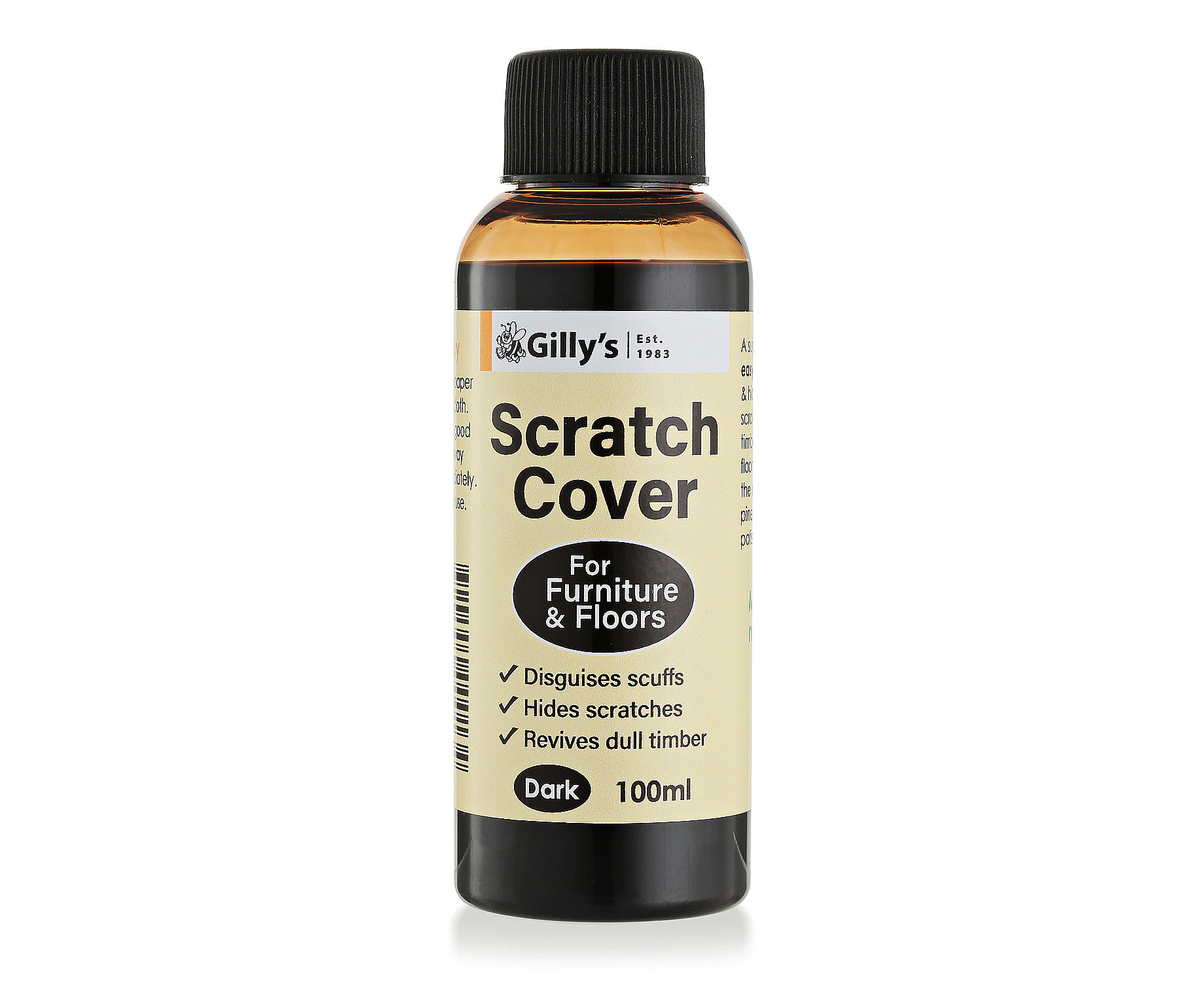 Gilly's 100ml Oil Scratch Cover Colour Repair For Dark Wood Furniture & Floors