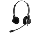 Jabra Corded Biz 2300 Duo QD Call Wired Headset w/Noise-Cancelling Microphone