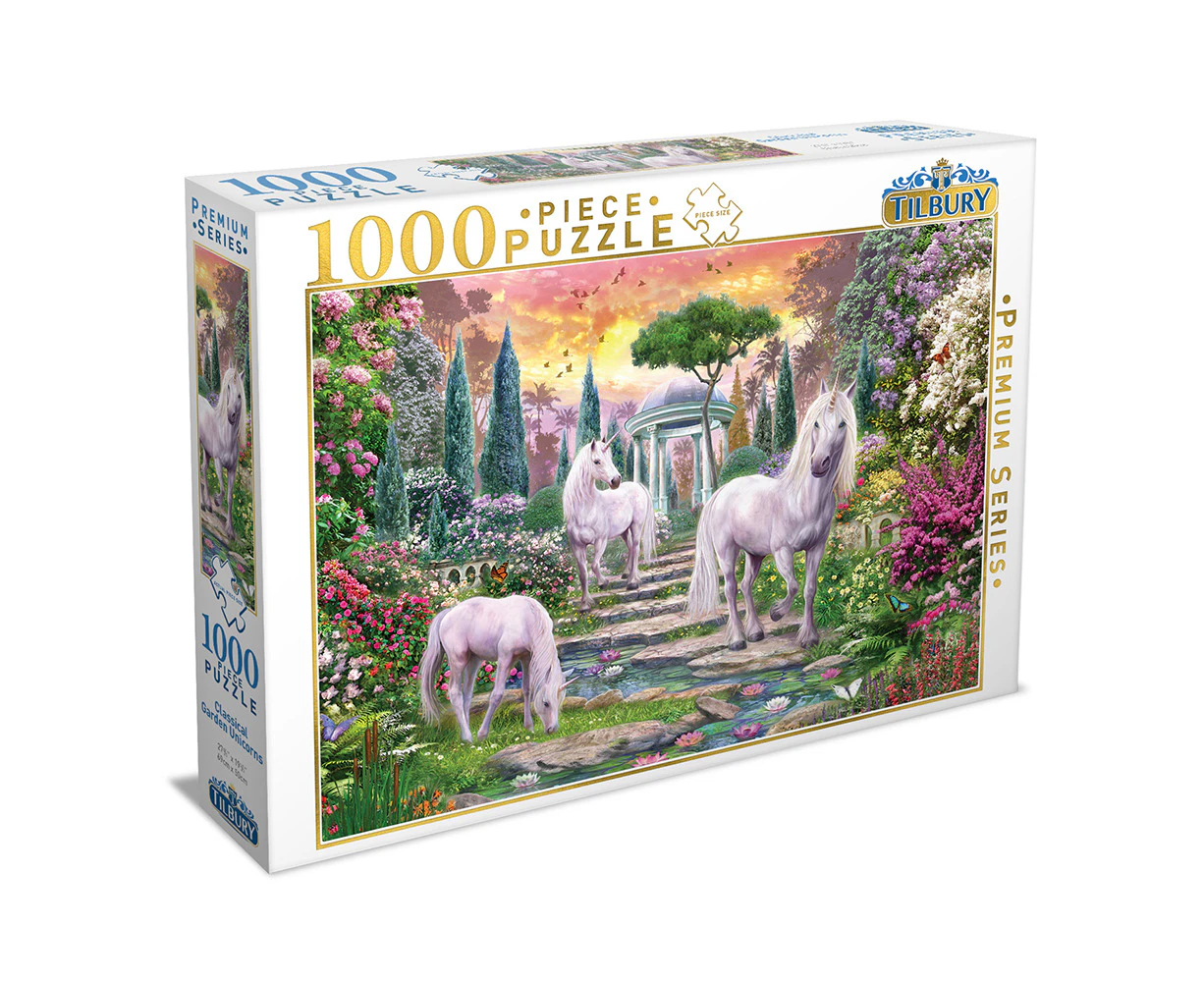 1000pc Tilbury Kids/Family Classical Garden Unicorns 69cm Jigsaw Puzzle Toy 8y+