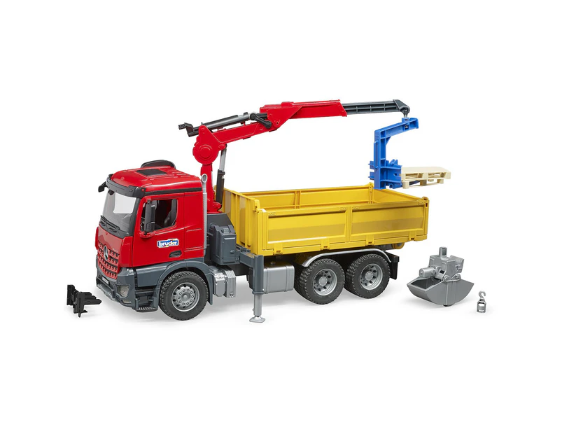 Bruder 1:16 MB Arocs 54.5cm Construction Truck w/ Crane/Accessories Kids Toy 4y+