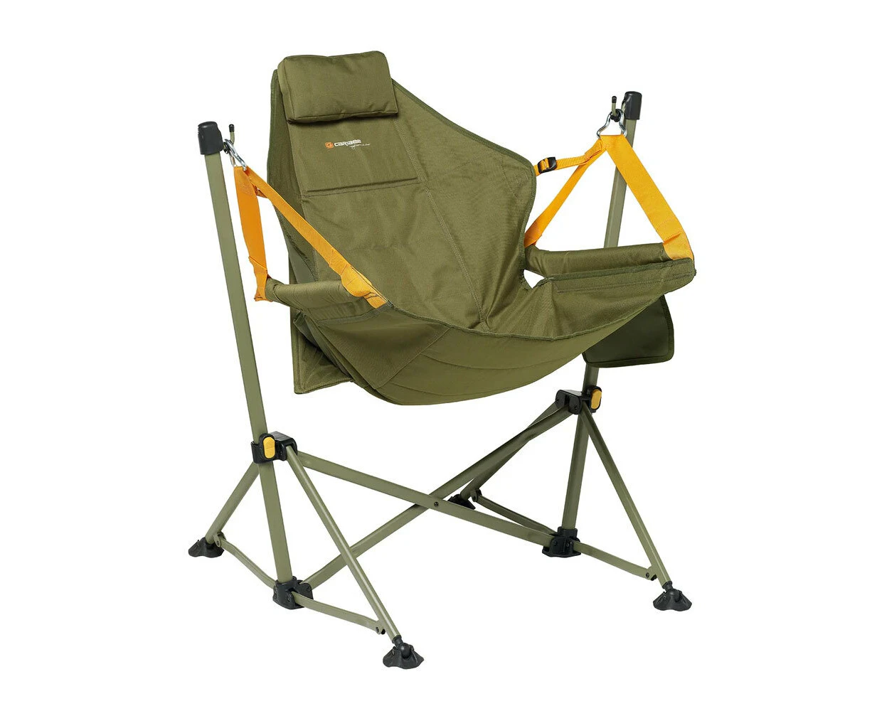 Caribee 100cm Regal Folding Hammock Chair Olive Outdoor/Camping Furniture