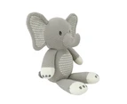 Living Textiles Whimsical Cotton Knitted Kids Plush Toy Mason The Elephant 36cm