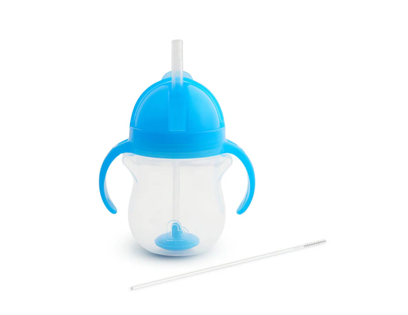Munchkin 207ml Any Angle Baby/Toddler Weighted Straw Trainer Drink Cup 6m+ Asst.