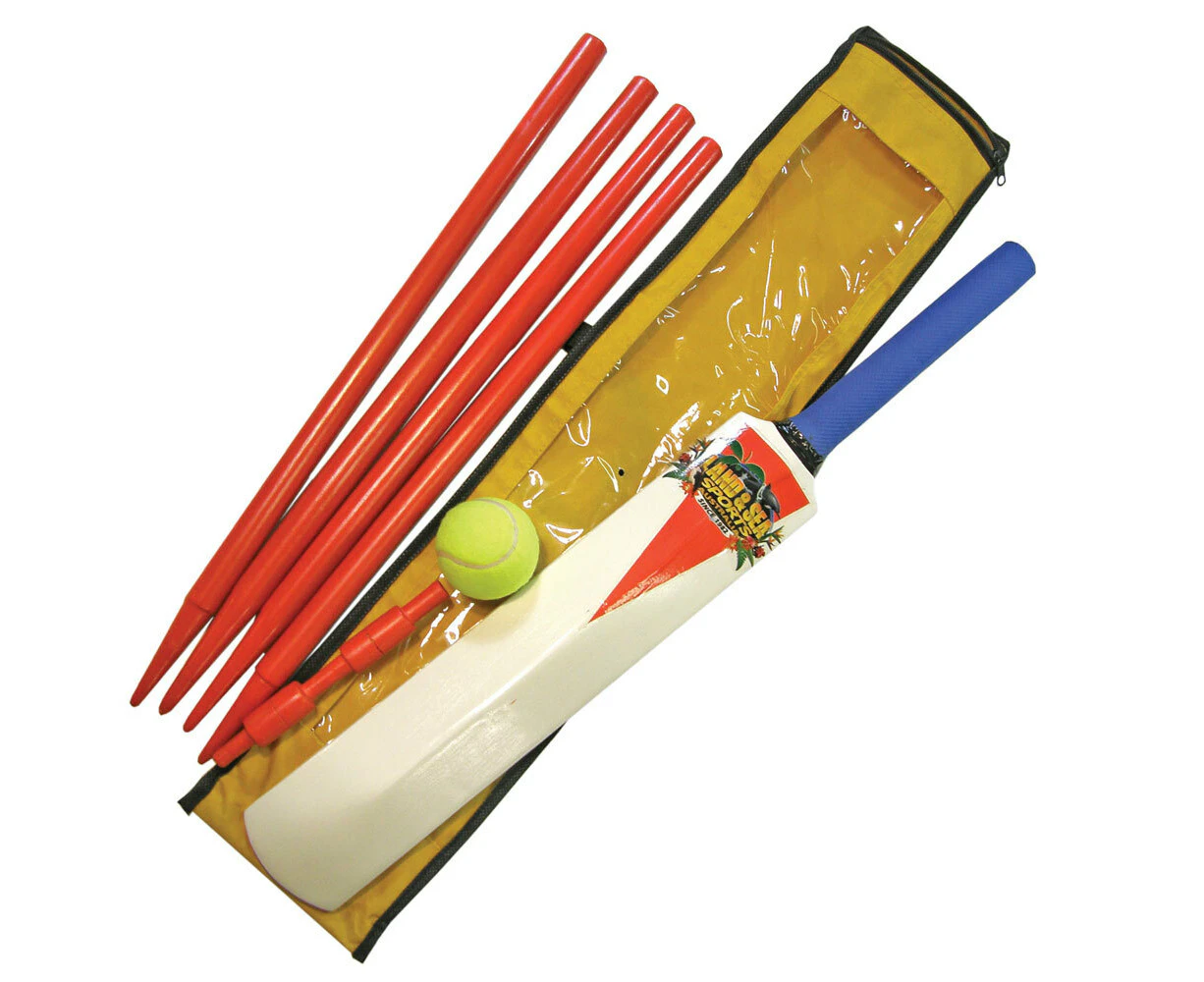 Beach Cricket Set with Wooden Bat No.1