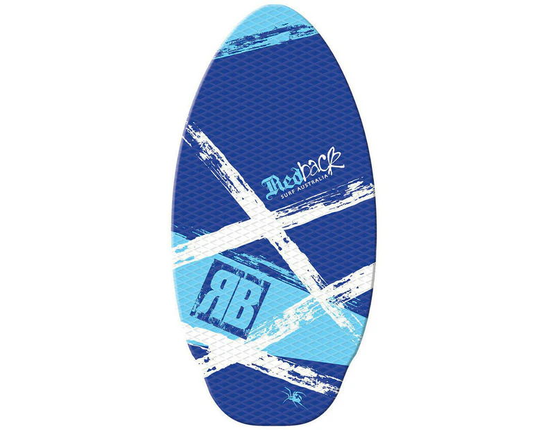 Redback 105cm Traction Foam Padded Wooden Water Sea Slide Sport Skim Board Blue