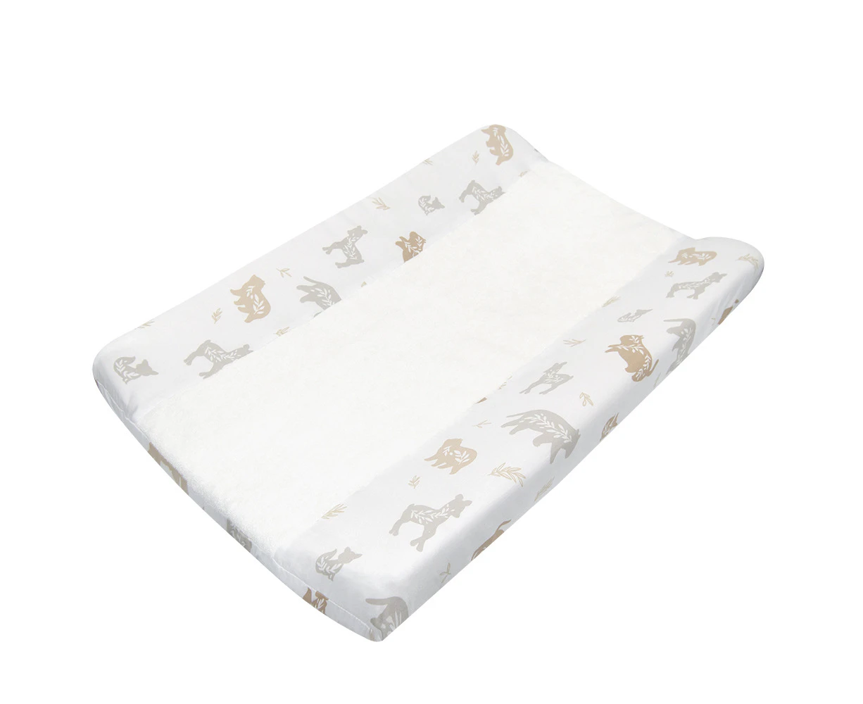 Lolli Living Cotton Nusery Nappy Towelling Change Pad Cover Bosco Bear 53x80cm