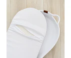 Living Textiles Baby Portable Cotton 60x90cm Change Basket w/ Mattress White