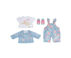 Baby Annabell Active Deluxe Jeans/Jacket/Socks/Shirt for 43cm Doll Kids Toy 3y+