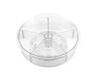 Boxsweden Crystal 30.5cm Lazy Susan Round Organiser Rotating Tray w/Dividers CL