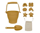 8pc Playground Silicone Bucket & Spade Set Steel Beach Kids Outdoor Toy Sunshine