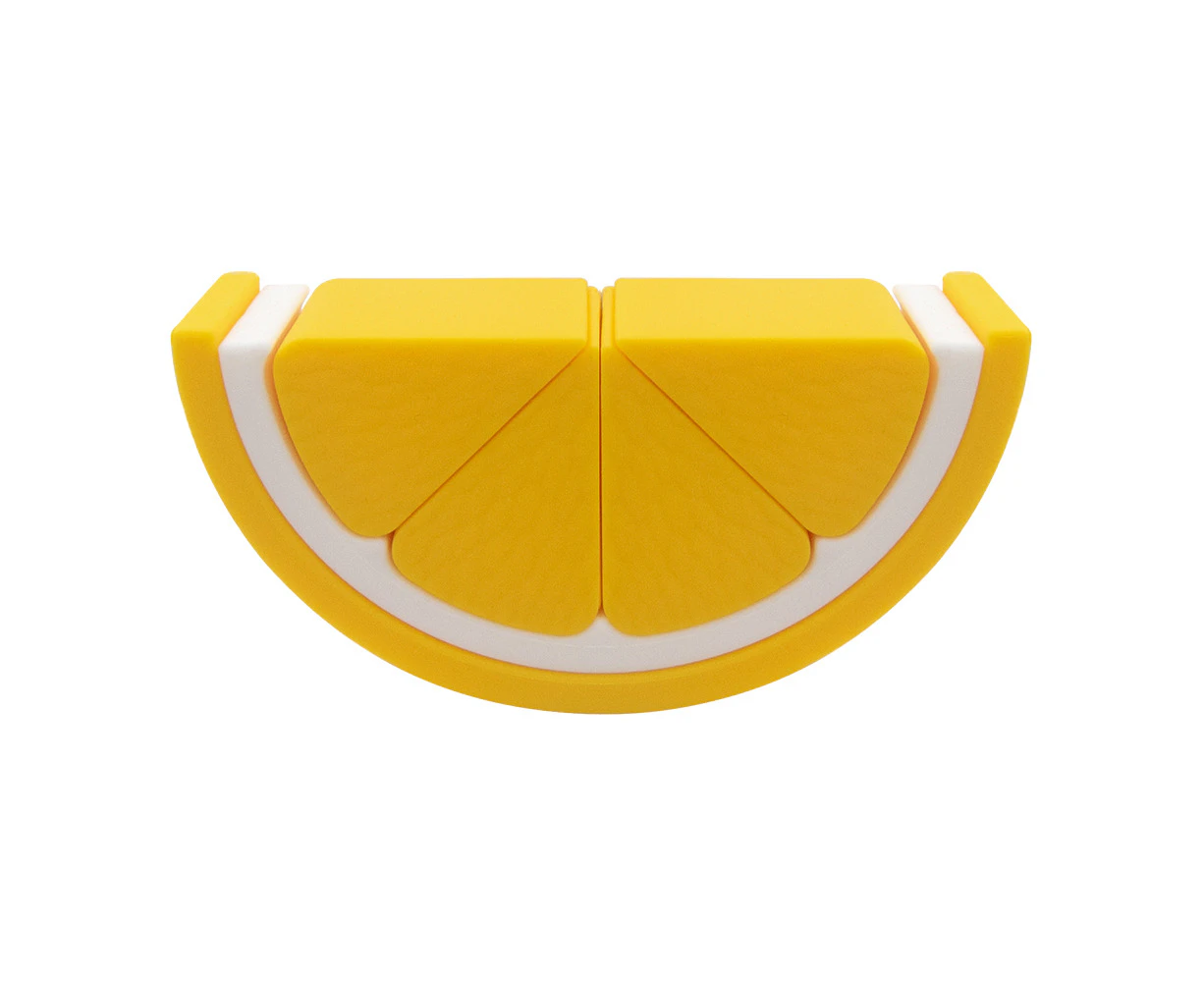 Playground BPA Free Silicone Baby Early Development Lemon Puzzle 11.5cm 10m+