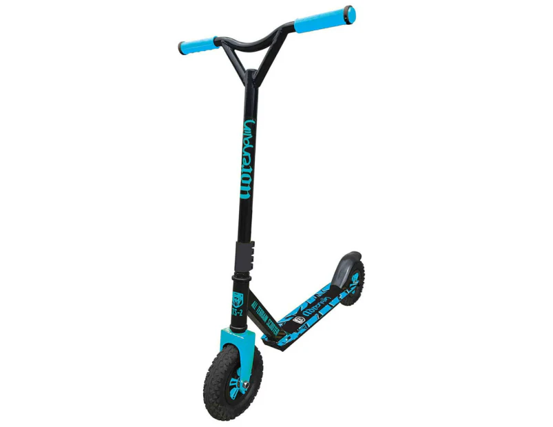 Adrenalin ATS-2 All Terrain Grip Control Push Scooter Ride On Kids/Teens Blue