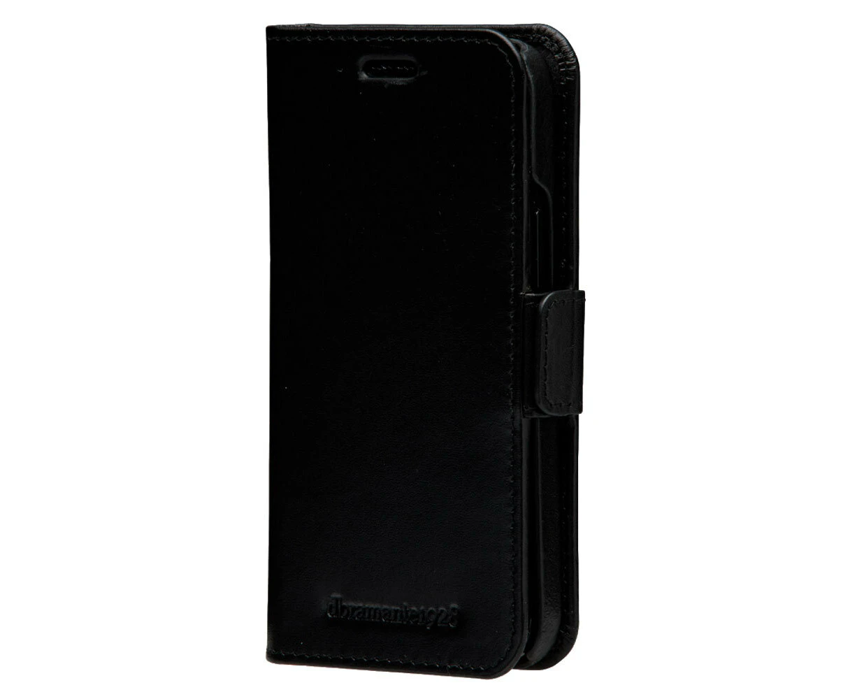 Dbramante Lynge Leather Wallet Case Magnetic Flip Cover for iPhone 12 Mini Black