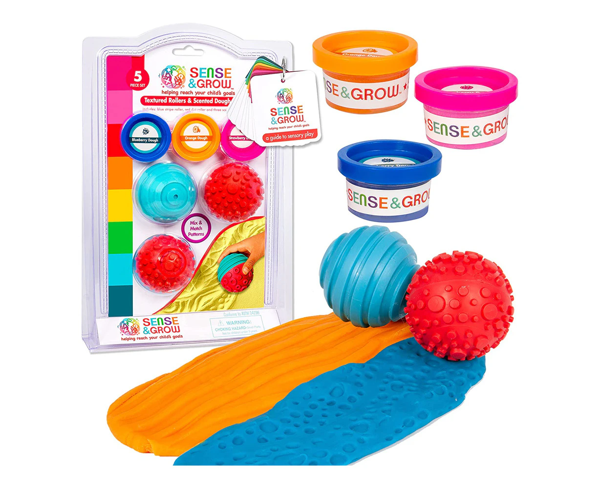 5pc Sense & Grow Mix & Match Textured Rollers/Scented Dough Set Kids/Toddler 3y+