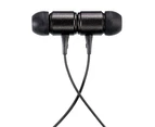 Go Travel Lock & Wear Wired Magnetic In-Ear Earphones 3.5mm w/ In-Line Mic Black