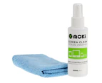 Moki Screen Clean 120ml Cleaning Spray w/ Microfibre Cloth for TV/LCD/Smartphone