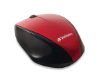 Verbatim Bluetooth/Wireless Optical Multi-Trac Blue Series Portable Mouse Red
