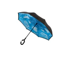 Clifton Outside-In Reverse Cover 107cm Shade Windproof Inverted Umbrella Clouds