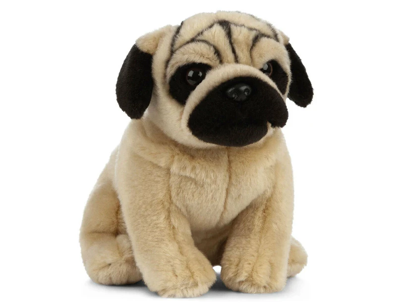 Living Nature Pug 20cm Soft Dog Animal Stuffed Toys Baby/Infant/Children 0m+