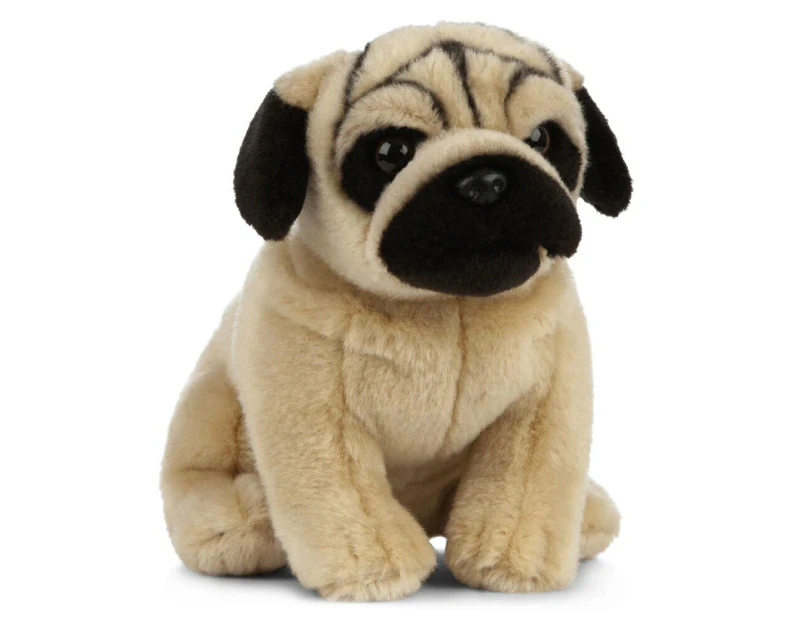 Living Nature Pug 20cm Soft Dog Animal Stuffed Toys Baby/Infant/Children 0m+