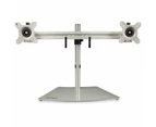 Star Tech Dual Vertical 8kg Per Monitor Stand VESA Mount for 27-34in Display SLV