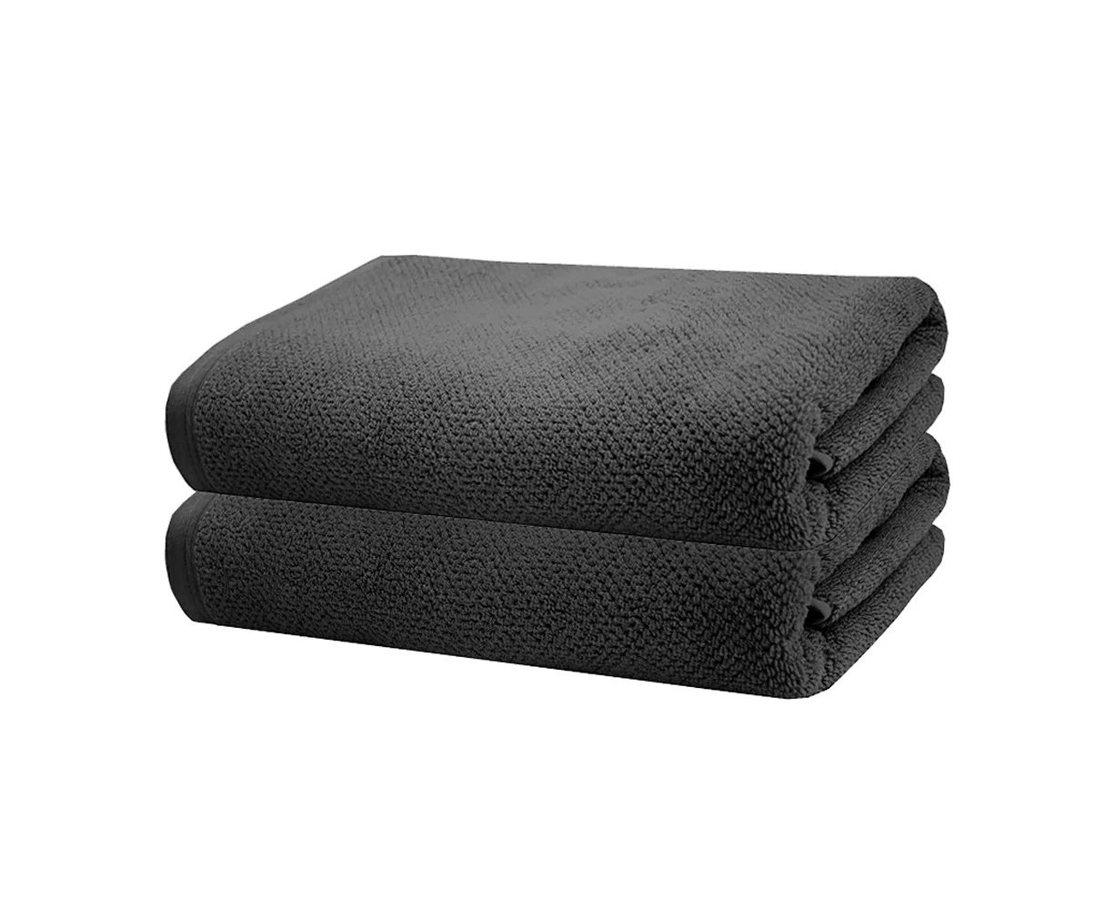 Bambury Angove 2Pack Bath Towel 70X140Cm - Charcoal