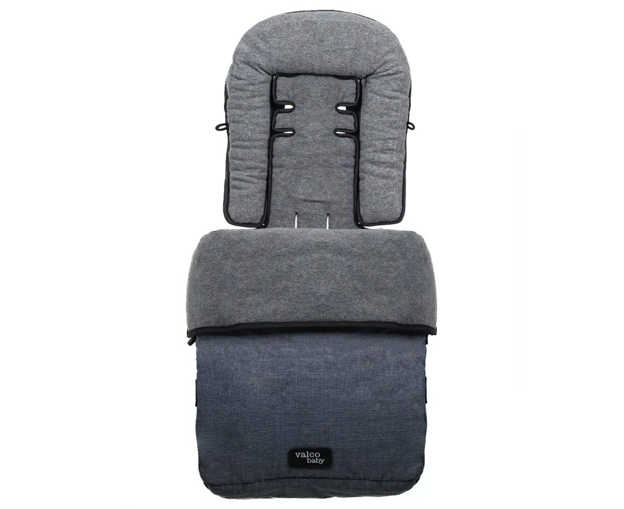 Valco Baby Universal Snug Fabric Footmuff for Baby/Infant Pram Stroller Denim