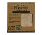 3pc Reusable Natural Organic Beeswax Food Wraps Storage Cover Seals S/M/L Set