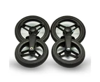 4pc Valcobaby Infinity Tyre/Wheels Set For Snap Single/Duo Strollers/Prams Black
