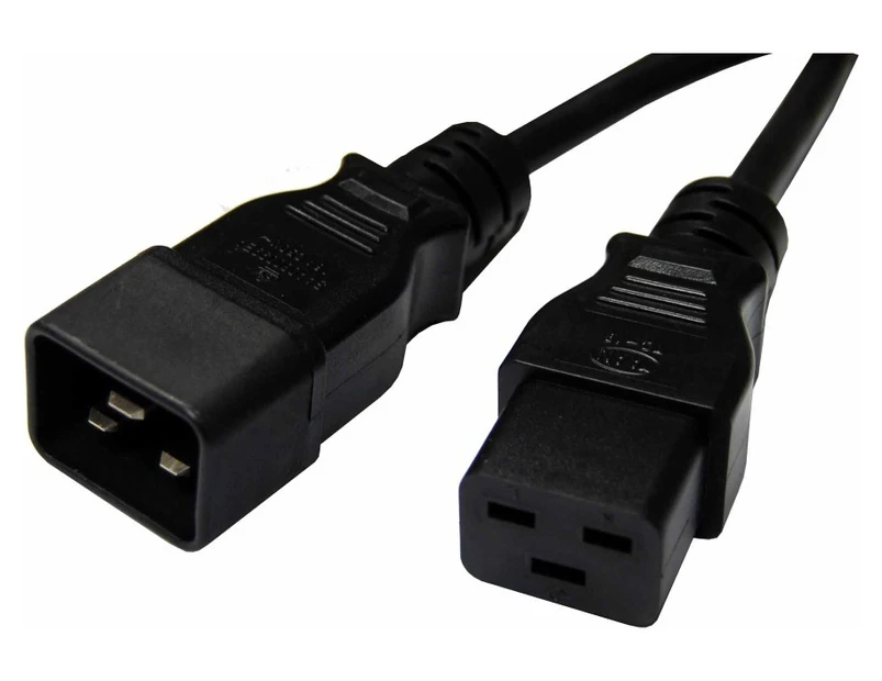 8Ware Power Extension Cable Lead 5m 15A IEC-C19 to IEC-C20 Male to Female Black