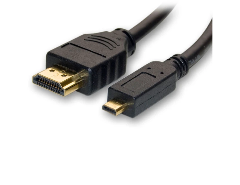 8Ware 1.5m Micro HDMI to Male High Speed HDMI Cable w/ Ethernet For PC Black